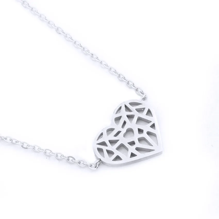 Unique Design Hollow Love Heart Shaped Bracelet Stainless Steel Chain Link Statement Jewelry Cut Out Ketting Hanger Hart Pulsera|bracelet stainless