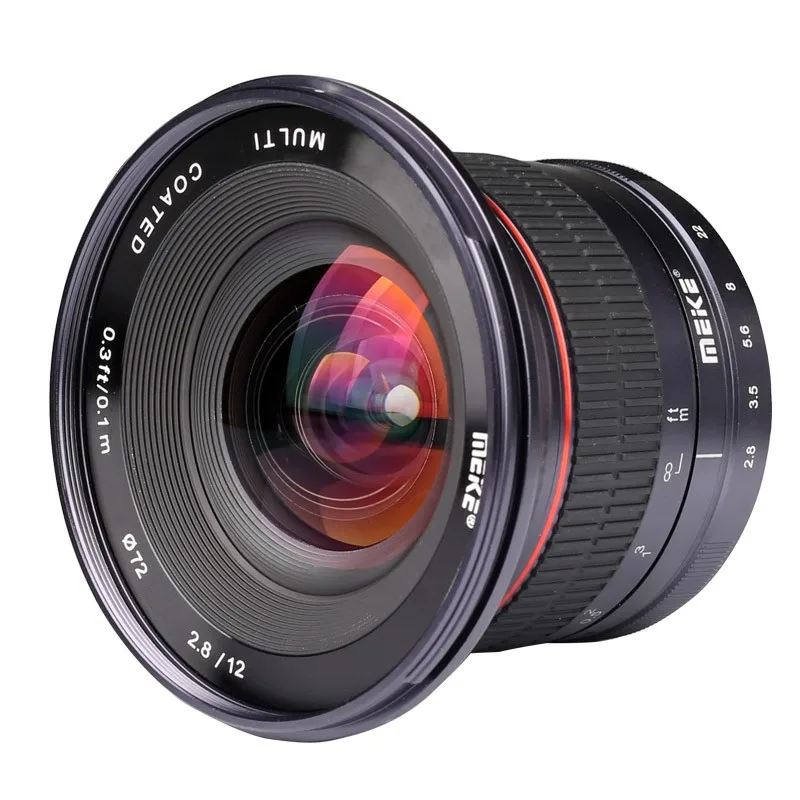 Meike 12 мм F2.8 широкоугольный объектив для камеры с ручной фокусировкой и