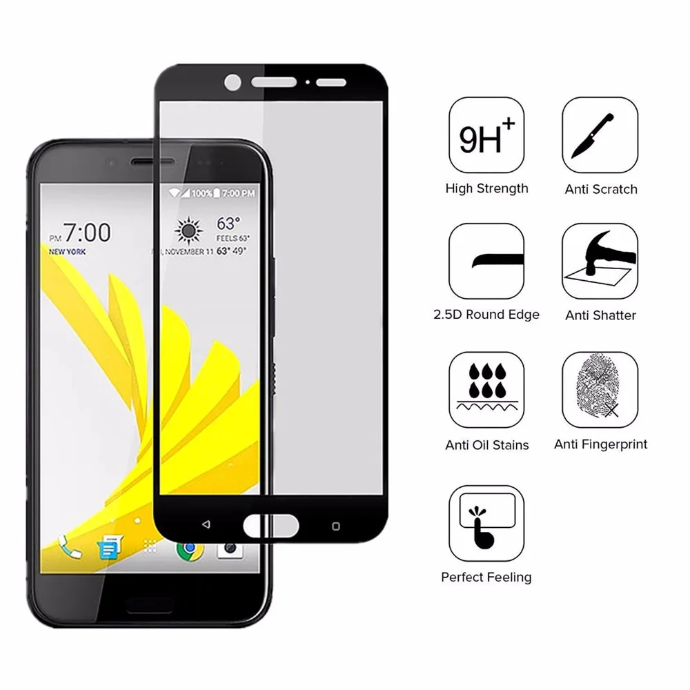 2 PACK DOHKO For HTC 10 EVO Protective Film Tempered Glass HD 2.5D Full Cover Screen Protector for 10EVO | Мобильные телефоны и