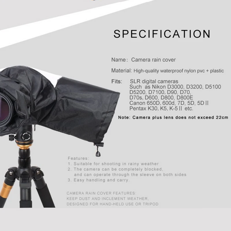 DOITOP Портативный непромокаемые протектор DSLR телеобъектив Камера дождевик пылезащитный Камера плащ для Canon Nikon Pendax sony чехол для фотоаппарата от дождя дождевик dslr сумка для фотоаппарата дождевик
