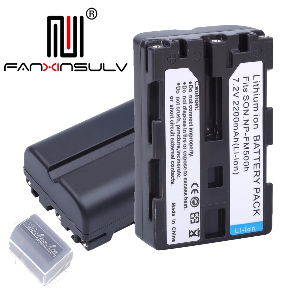Аккумуляторы NP FM500h 2x2200 мАч 7 2 В с коробкой для батарей SONY A77M2 A99 A900 A580 A200 A200K