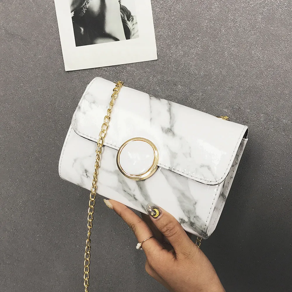 Женская сумка через плечо модная женская кожаная с мраморным узором для телефона