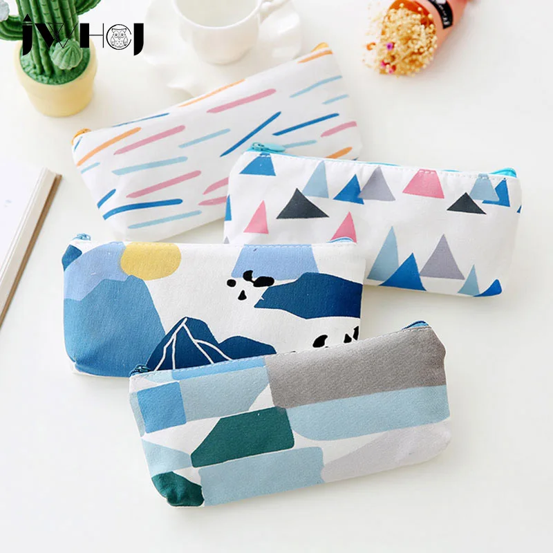 1 шт маленький свежий лес серии холст пенал сумка для карандашей пакет кошельки