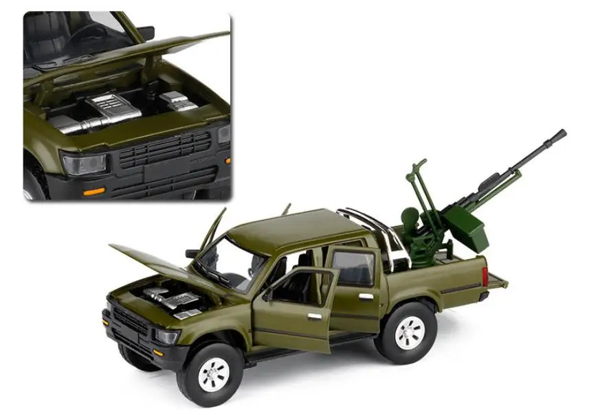 1:32 Hailax pickup truck model alloy simulation sound and light toys armed chariot free shipping |
