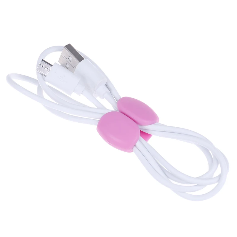 4pcs Cable Winder Simple Round Clip USB Charger Holder Desk Tidy Organiser Wire Cord Lead For Desktop Fixed | Электроника
