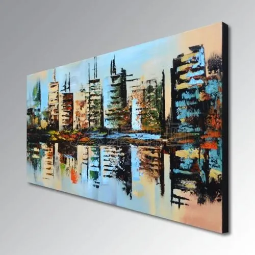 100%Hand painted framed abstract painting High Q. modern on canvas16x24inch(40x60cm) | Дом и сад