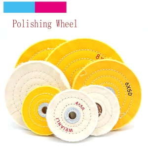 1 шт. хлопковая Полировочная диски для шлифовального станка от 2 до 8 дюймов для полировки золота и серебра, ювелирных изделий, металла, дерева, полировальные абразивные инструменты