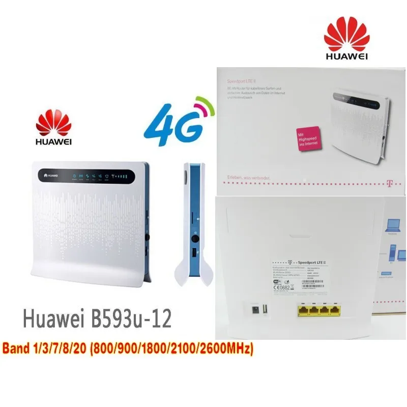 Разблокированный Huawei B593 беспроводной маршрутизатор 4G LTE TDD/FDD 100 Мбит/с Wi Fi +