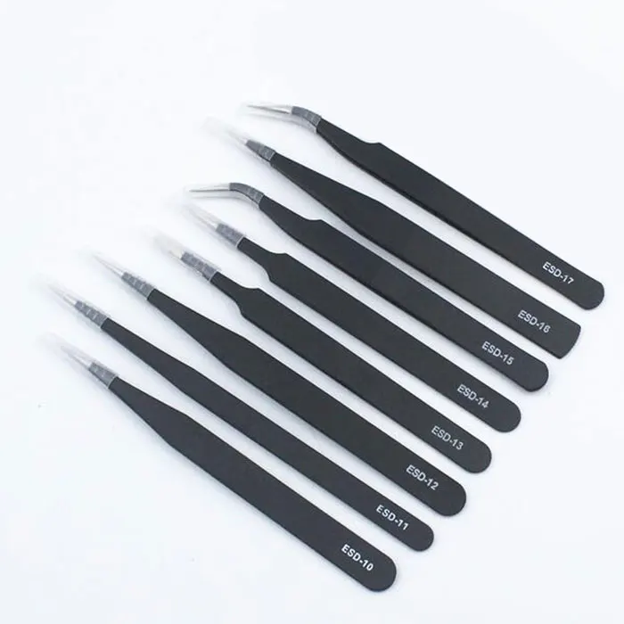 1 комплект одежды, 8 шт/партия, разные размеры ESD-10 ESD-11 ESD-12 ESD-13 ESD-14 ESD-15 ESD-16 ESD-17 пинцет для бровей Пинцет - Цвет: 8PCS