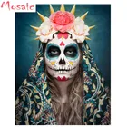 Хеллоуин, Алмазное покрытие, сахар, Череп, девушка, эльф, полный квадрат, круглый крест, 5D, Алмазная мозаика, вышивка, наборы, рукоделие, 3d