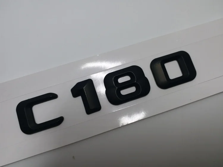 Матовый черный для Mercedes Benz W204 205 C Class C160 C180 C200 C220 C250 C260 C280, логотипы марок машин задний загрузочный логотипы - Название цвета: C180