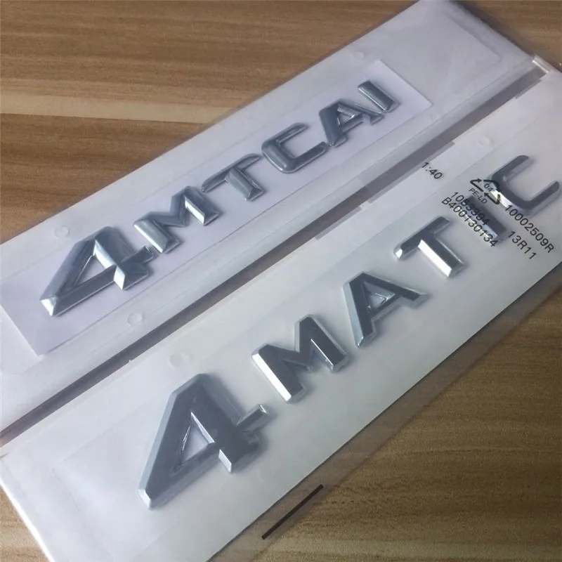

100pcs New Car Styling 3D Silver 4Matic 4 Matic Rear Boot Auto Badge Emblem Sticker