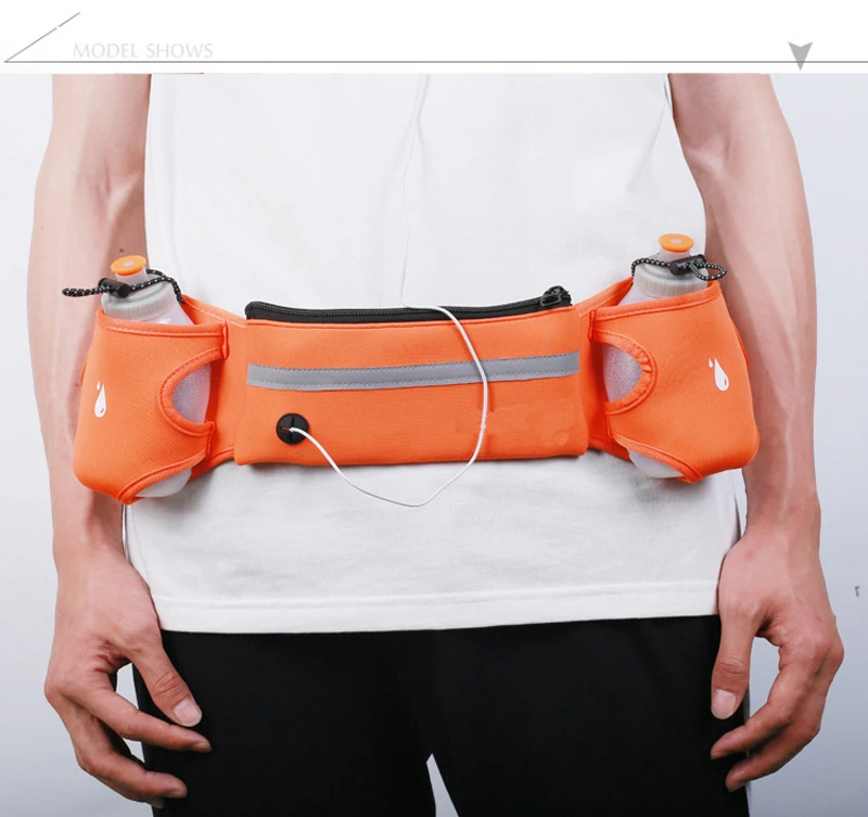 Мужская поясная сумка для бега марафона двойная бутылка воды дорожная походов