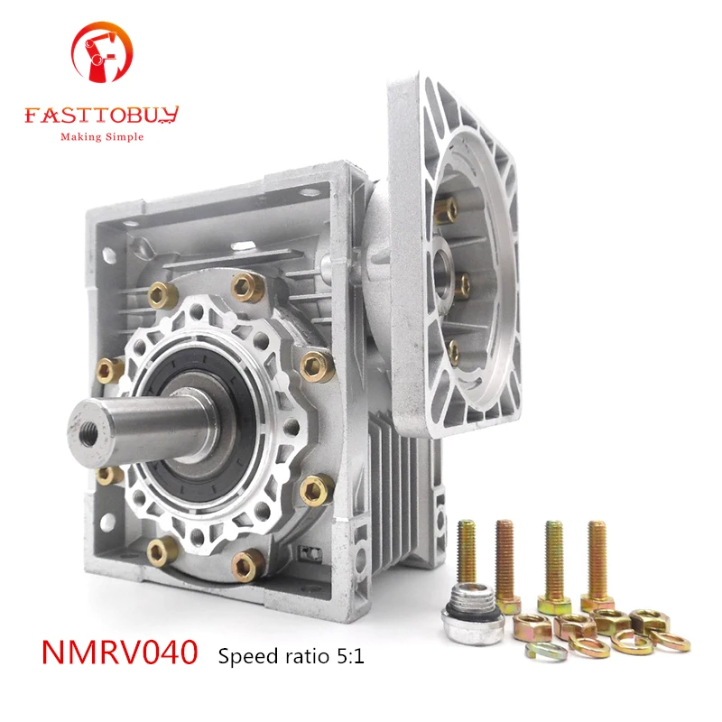 Новый червячный редуктор NMRV040 NEMA24/32/34/36 передаточное число 5:1 коробка передач с