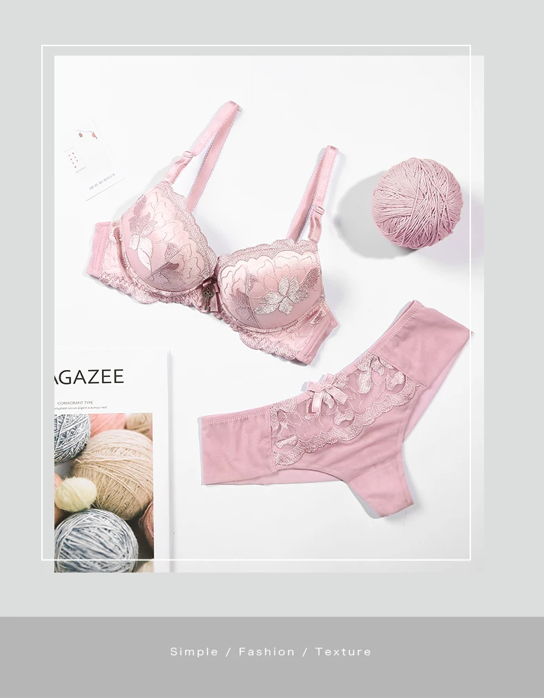 Lilymoda летние женские красивые цветочные Роскошные вышивка кружева водный бюстгальтер 3/4 чашка пуш-ап нижнее белье сексуальное женское белье бюстгальтер