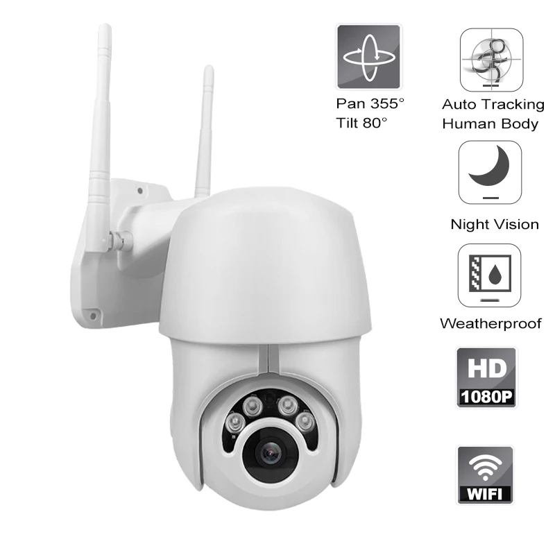HD 1080 P посуда для пикника наклон WiFi камера с автоматическим отслеживанием