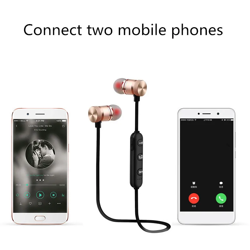 XPAY Новые беспроводные Bluetooth наушники 4 1 магнитные всасывающие с микрофоном