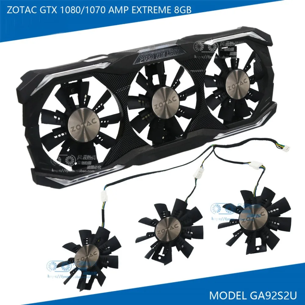 Новый оригинальный GA92S2U DC12V 0.46A для ZOTAC GTX1070/GTX1080 AMP EXTREME 8GB охлаждающий вентилятор