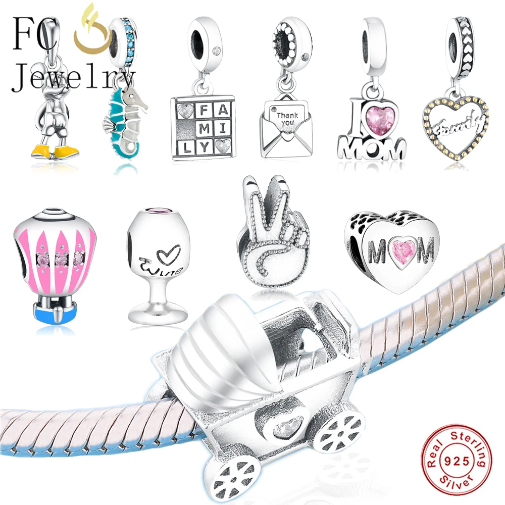 30 шт. в партии, браслет Pandora Charms, 925 серебряная детская повозка из бисера, ювелирные изделия Berloque,, DHL, EMS