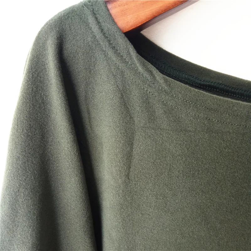 2019 Модные свободные женские повседневные платья с длинным рукавом и круглым