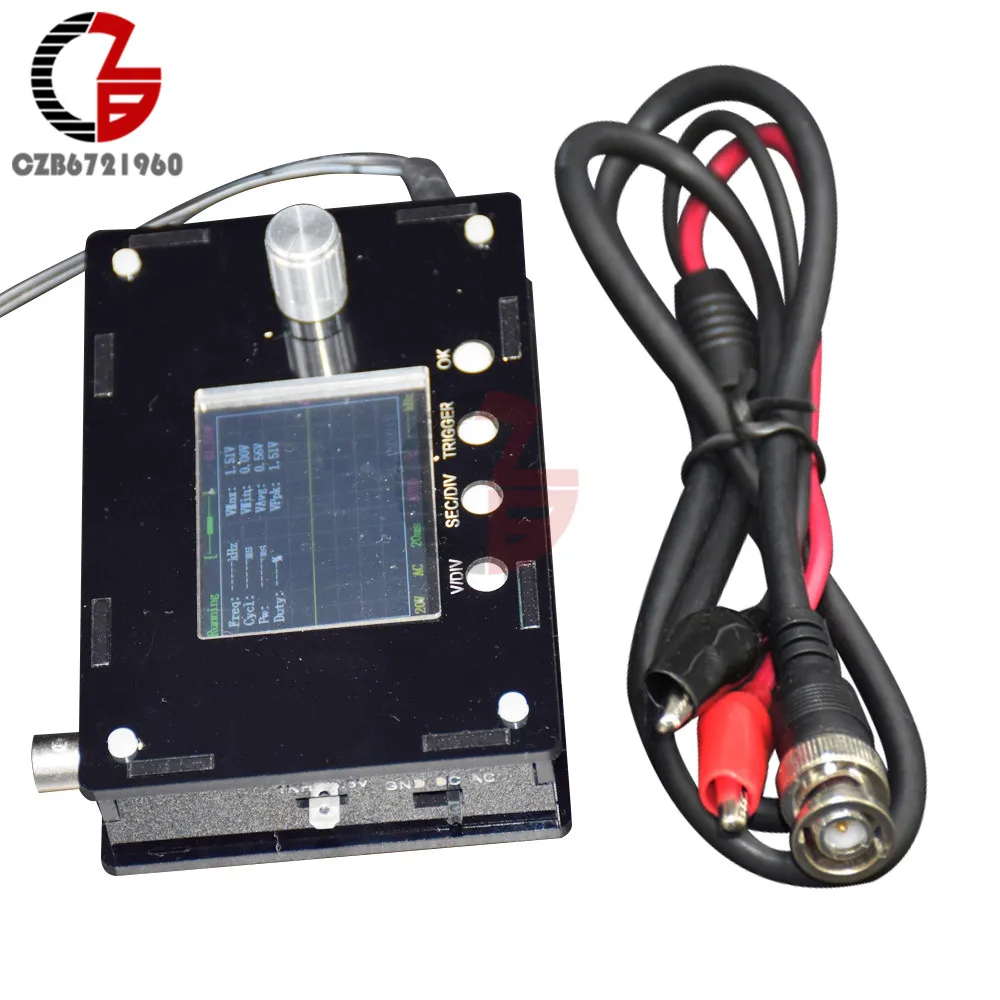 DC 9V DSO328 Ручной осциллограф тестер 1MSPS Mini Digital 2 4 &quotTFT LCD Atmega328p STM32 12 битный зонд BNC