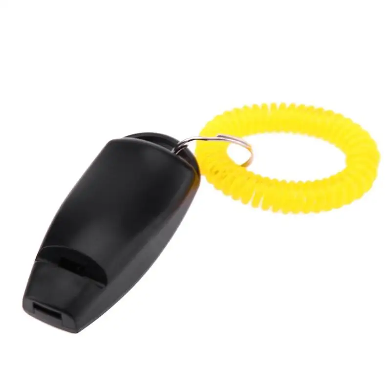 Mini Pet Trainer Clicker Pet Dog Cat Training Key Ring Whistles and Wrist Strap Pets Training Products Tools