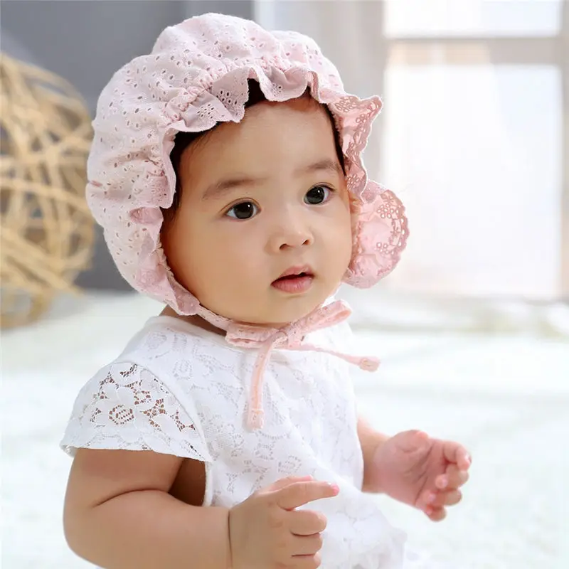 Bnaturalwell Baby Cotton Bonnet Toddler Girls Lovely Beanie Infant Pink Caps Newborn Granny Hat Milk Maid Cap Photo Props H206S | Детская