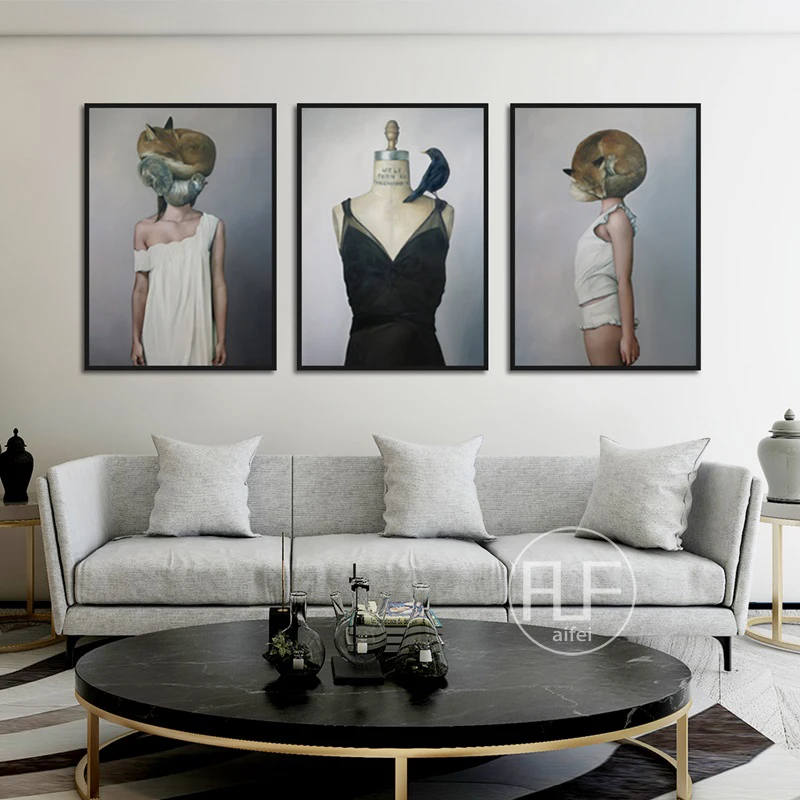 Декор в скандинавском стиле домашний художественный плакат красивые девушки с