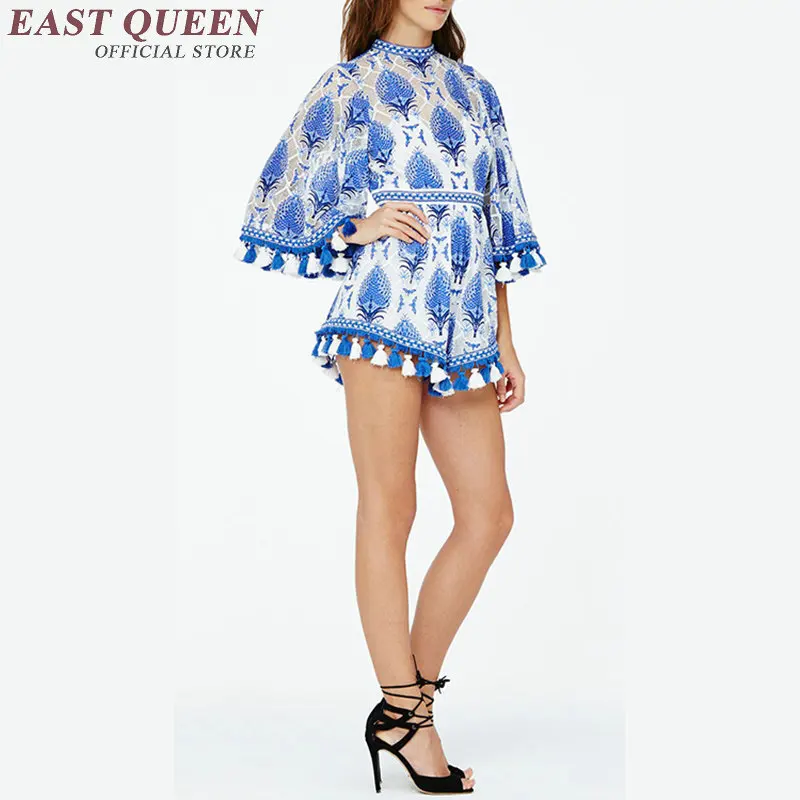 Женский Короткий комбинезон Combishort пляжный с цветочным принтом лето 2019|jumpsuits for