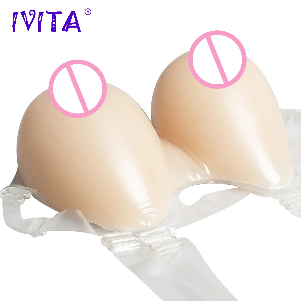 IVITA 3200g огромные силиконовые искусственные формы груди с плечевыми ремнями для