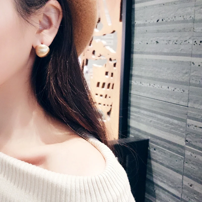 Western style Ear Personality Studs Earrings For Woemn Metal Round Shaped Earing Charm Punk Girls Romantic Fashion Accessories | Украшения