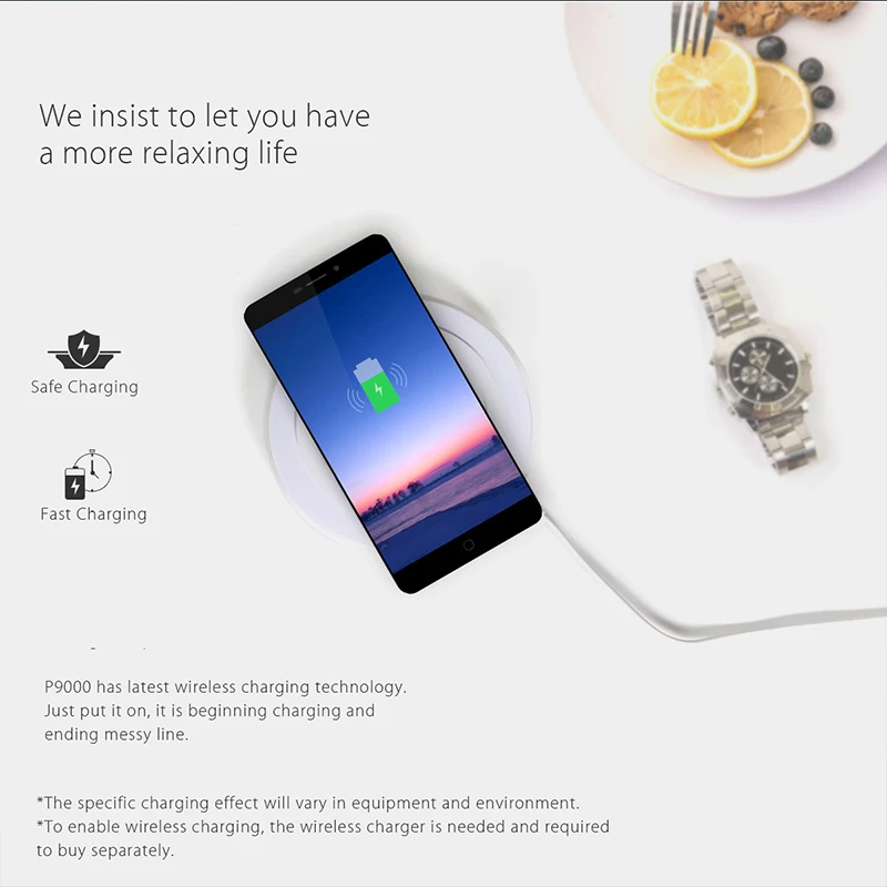 Беспроводная зарядка сканер отпечатков пальцев NFC Android 7 0 Оригинальный elephone P9000 5
