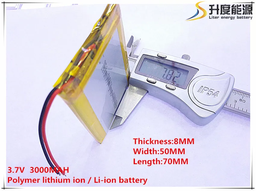 

2pcs [SD] 3.7V,3000mAH,[805070] Polymer lithium ion / Li-ion battery for TOY,POWER BANK,GPS,mp3,mp4,cell phone,speaker