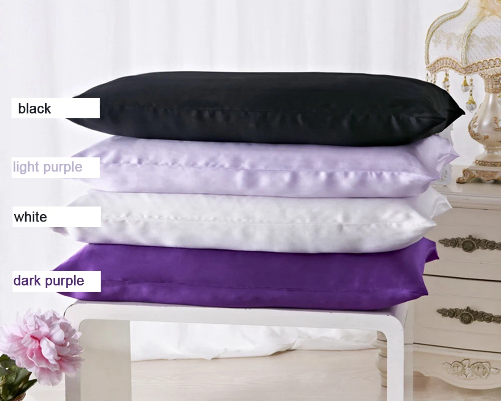 19 момме качество 100% шелк тутового шелкопряда атласная наволочка Королева