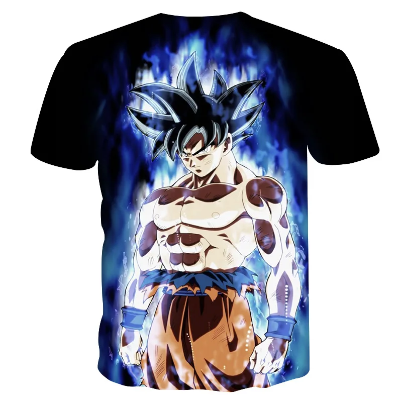 Супер Saiyan 3D футболка аниме Dragon Ball Z Goku летние модные футболки для мужчин/мальчиков мастер Вегета печати одежда мультфильм футболка