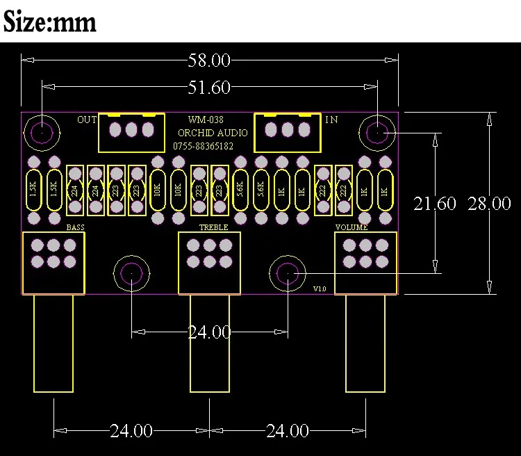 Собранный Hi-Fi усилитель пассивная тональная плата низкие частоты контроль