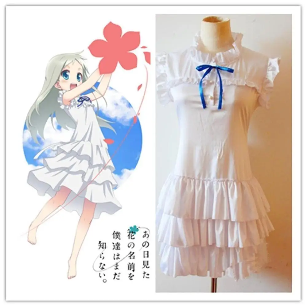Лидер продаж костюм ANOHANA Meiko Menma Honma платье для костюмированной вечеринки
