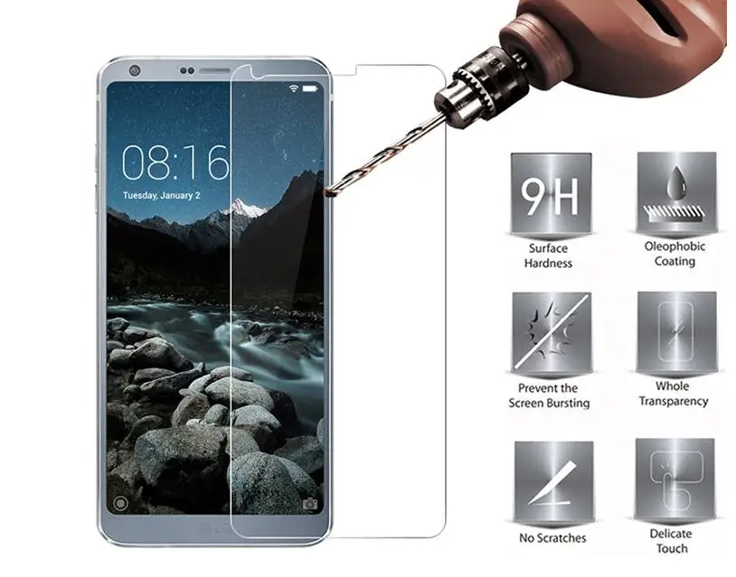 2 шт Защитная пленка для экрана для LG G6 Стекло для телефона закаленное стекло для LG G6 LGG6 Защитная пленка для экрана G 6 H870 H873 против царапин