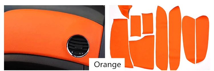 Orange 9 шт. микроволокно кожа центральная консоль/выход воздуха/двери панель Крышка для Chevrolet Cruze 2009 10 11 12 13 AAB130 - Название цвета: Orange
