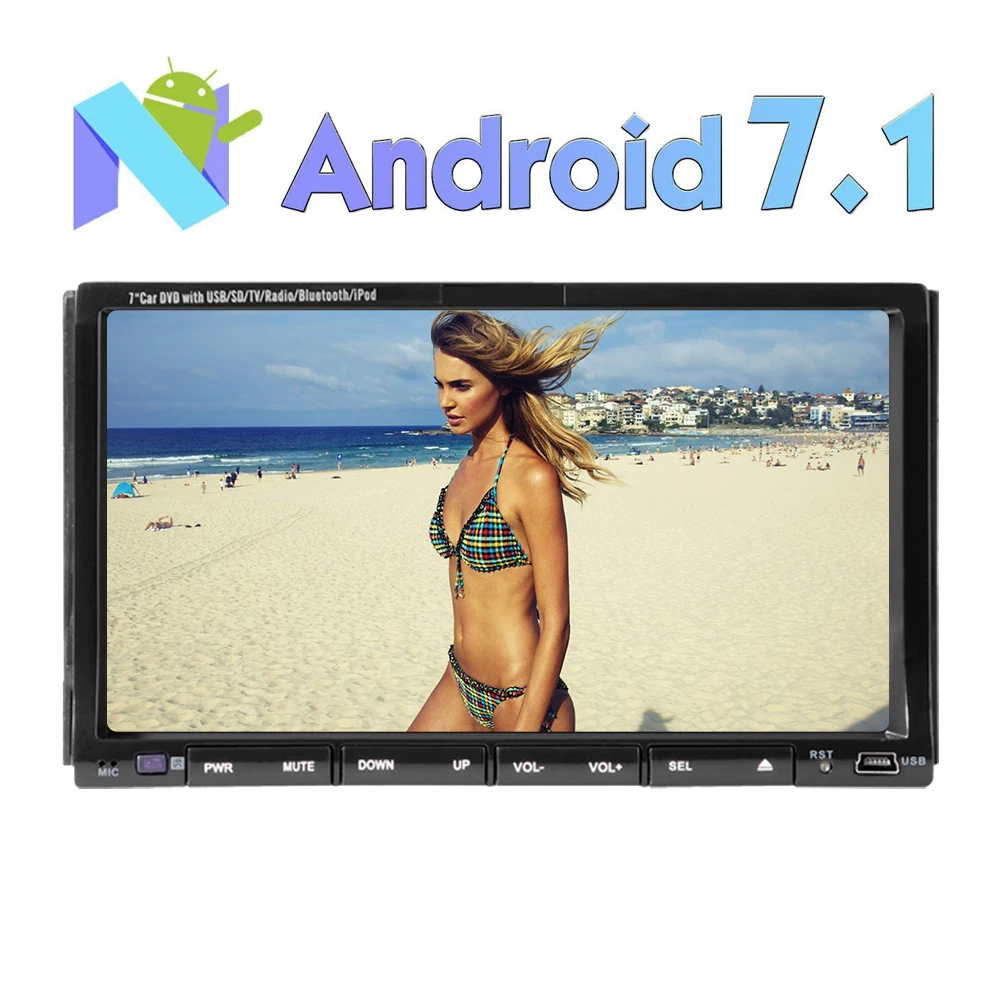 2017 новейший Android 7 1 6 2 ''в приборной панели двойной Din Автомобильный Радио
