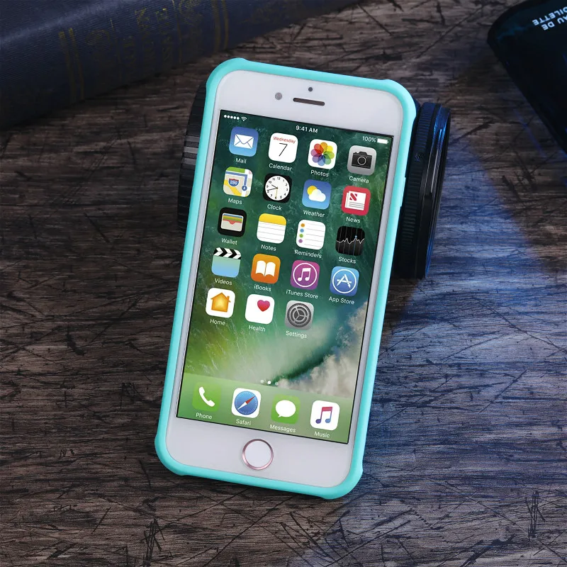 Модные Простые Ударопрочный Мягкий тонкий Обложка чехол для iphone 7 plus телефон
