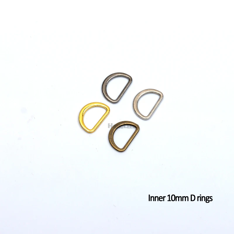 Wholesale 300pcs/lot 10mm metal flat alloy D Dee Ring small rings buckles silver/black/bronze/gold free shipping FDR-10mm | Дом и сад