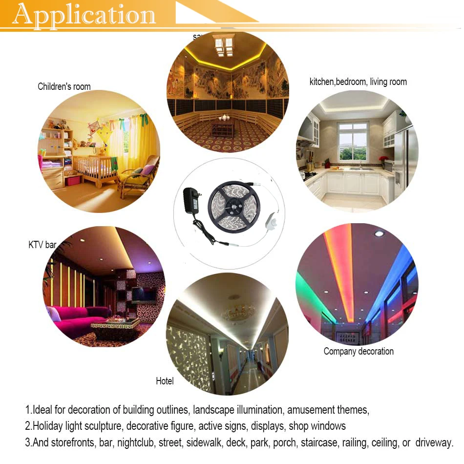 Светодиодная лента с регулируемой яркостью 5 м 300 светодиодов 12 В|ip65 led wall washer|adapters