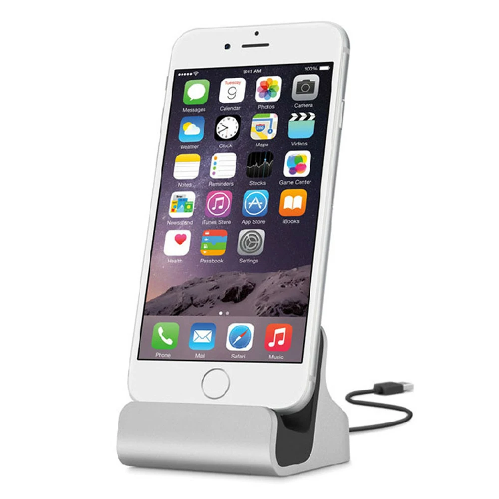 Базовая зарядная док станция Turata для iPhone X 8 7 6 USB кабель синхронизации подставка