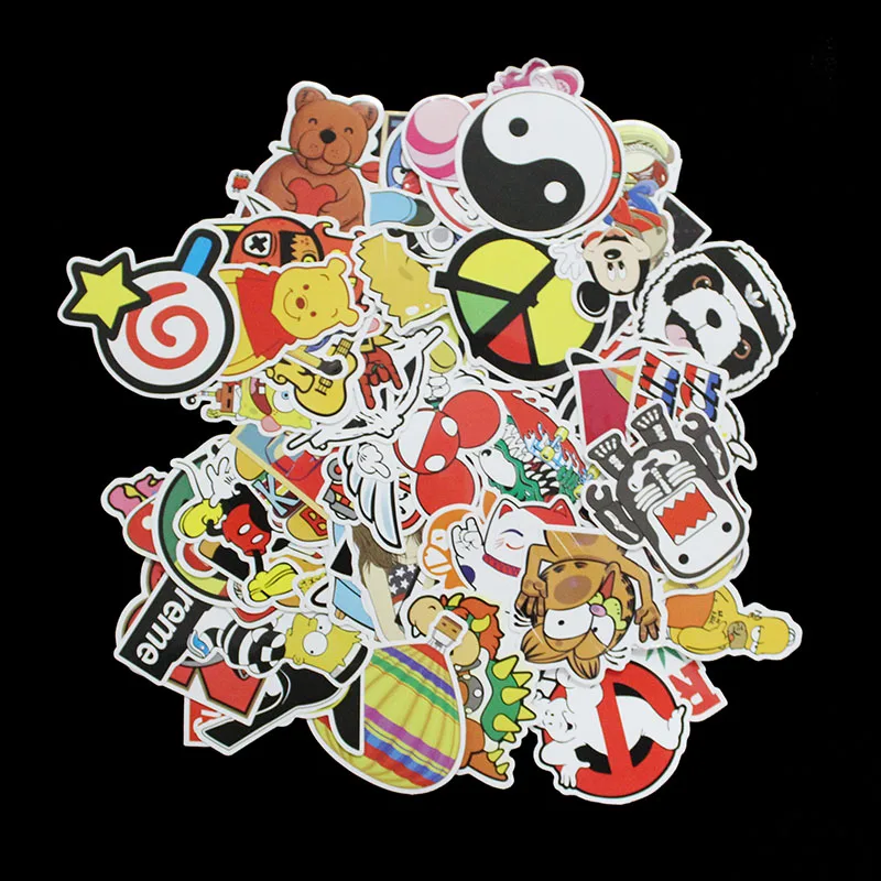 

100 PCS Stickers F Style Funny Cartoon Vinyl Decal Car Stying Skateboard Luggage Fridge Laptop Home Decor Toys JDM Sticker