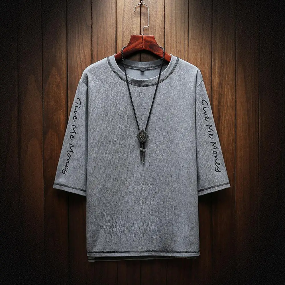 

Men's Summer Casual Fashion Printing O-Neck Short Sleeve T-shirt Top 2019 New Arrival Male Black White Loose Over Size Outdoor