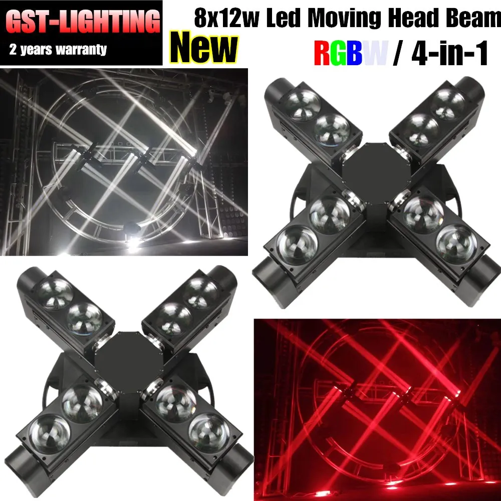 2 шт./лот Новый светодиодный движущийся головной свет LED Паук 8X12W RGBW 4IN1 луч|Эффект