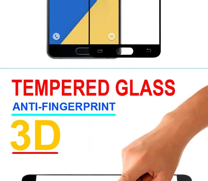 5D закаленное стекло для samsung Galaxy A5 A7 A3 J5 J3 J7 A510 A520 полное покрытие защитная пленка 9H