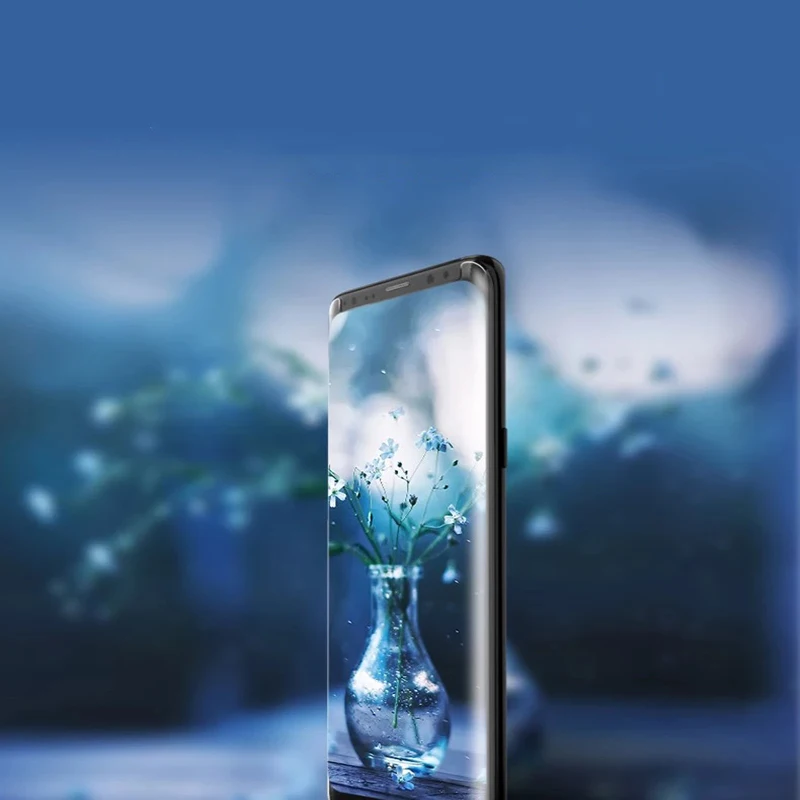 EXUNTON для samsung Galaxy S8, S9, S8plus, S9plus, 3D, УФ, жидкий, изогнутый, полный клей, чехол, дружественное закаленное стекло, Защитная пленка для экрана