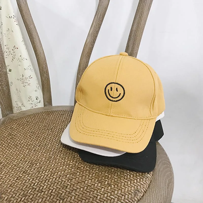MILANCEL Kids Baseball Caps Smile Face Girls Spring Sun Hat Cotton Sports Style Boys Adjustable for Girl | Детская одежда и обувь